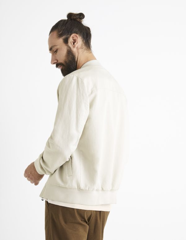 Bomber en coton et lin