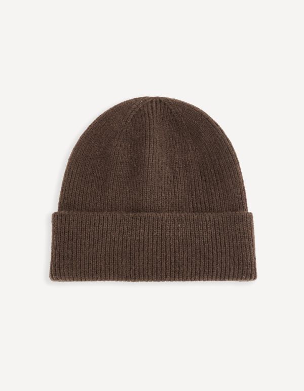 Bonnet côtelé - marron