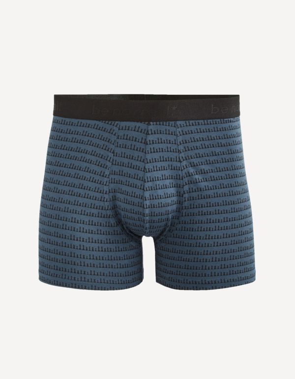 Boxer en coton stretch imprimé pièces d'échec