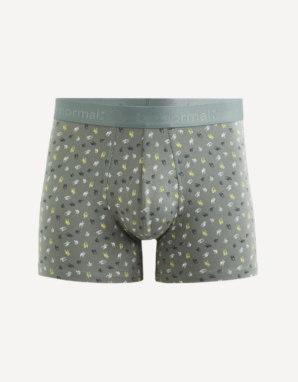 Boxer en coton stretch imprimé singes