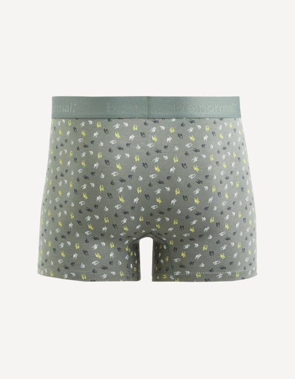 Boxer en coton stretch imprimé singes