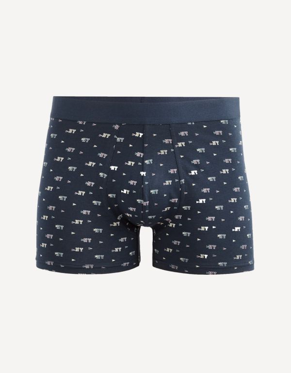 Boxer en coton stretch NY - marron