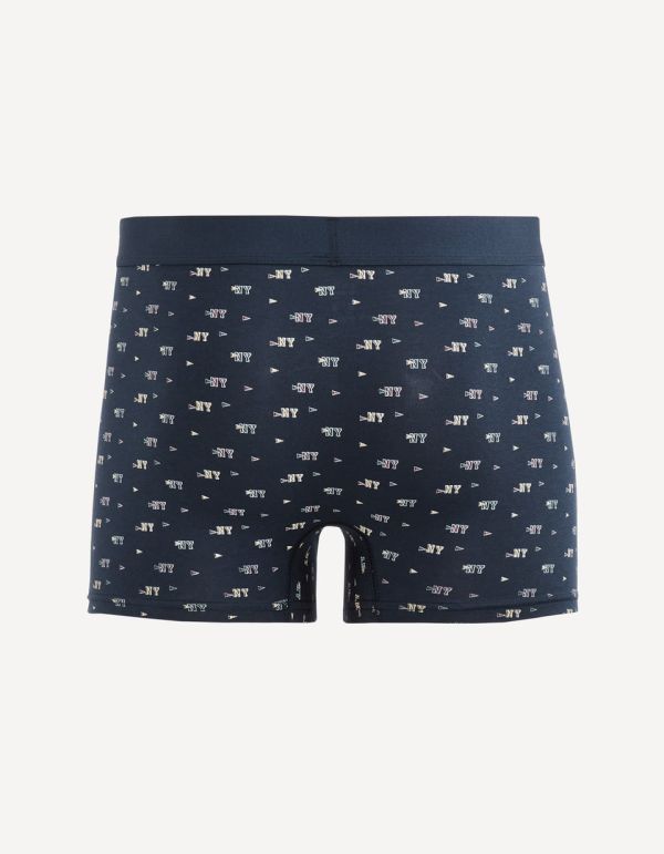 Boxer en coton stretch NY - marron