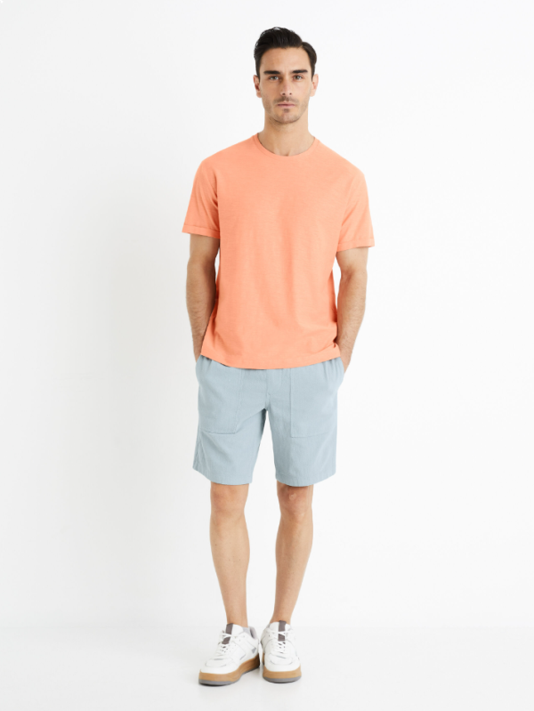 T-shirt col rond 100% coton - orange