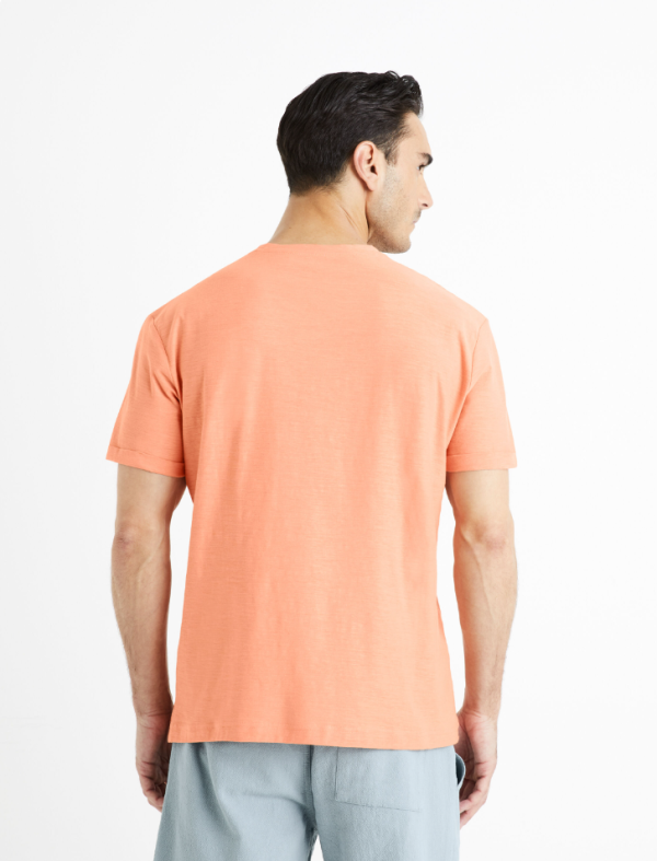 T-shirt col rond 100% coton - orange