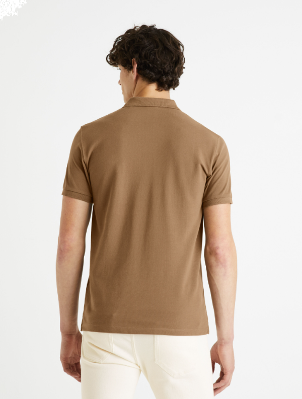 Polo piqué 100% coton - taupe