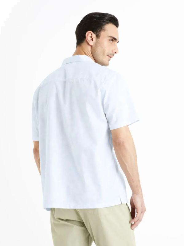 Chemise relax 100% coton - bleu clair