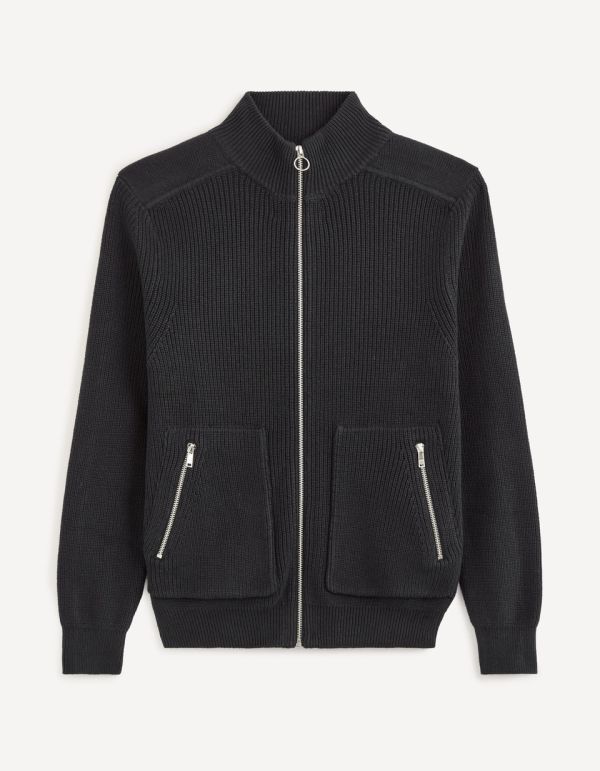 Cardigan zippé avec poches