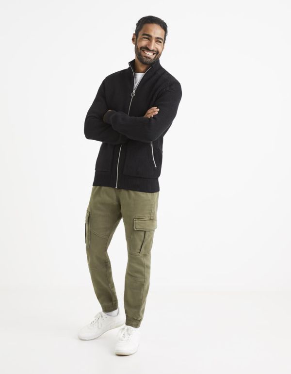 Cardigan zippé avec poches