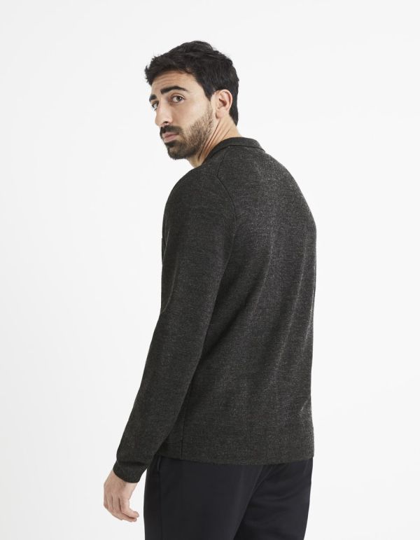 Cardigan zippé en maille milano