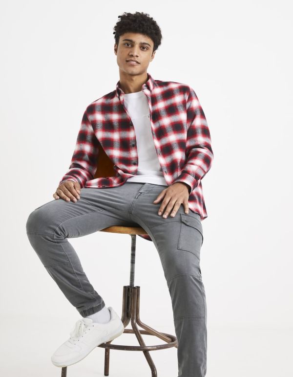 Chemise à carreaux 100% coton