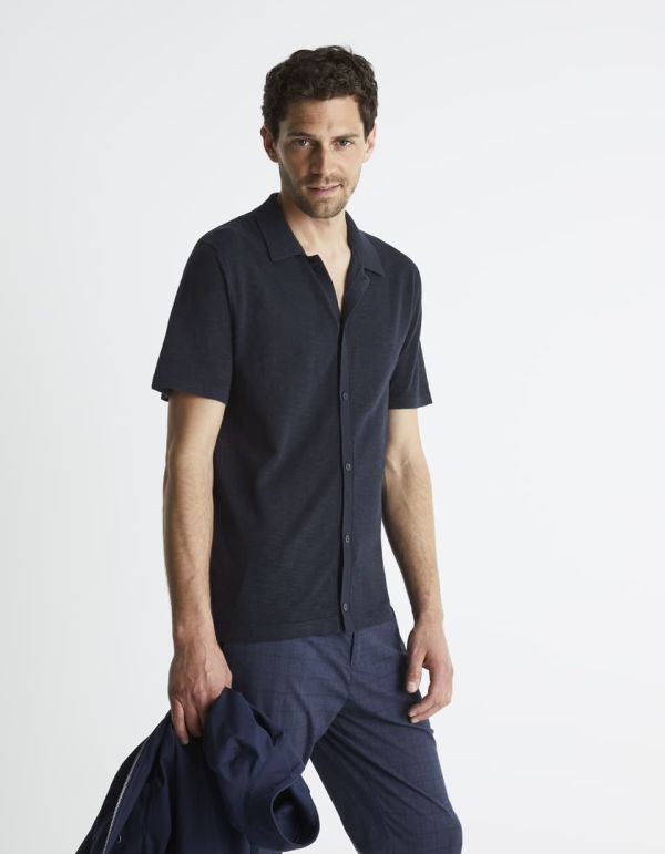 Chemise manches courtes en maille