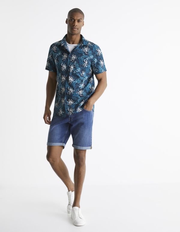 Chemise manches courtes relax 100% coton