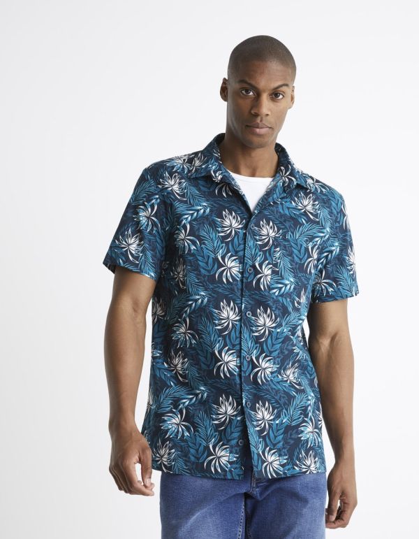 Chemise manches courtes relax 100% coton