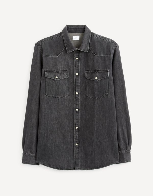 Chemise modern fit en jean 100% coton