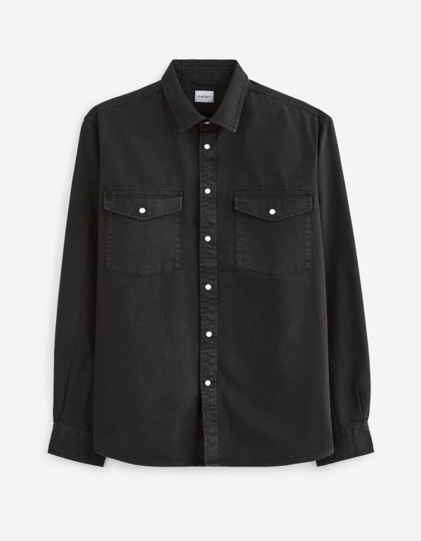Chemise modern fit en jean 100% coton