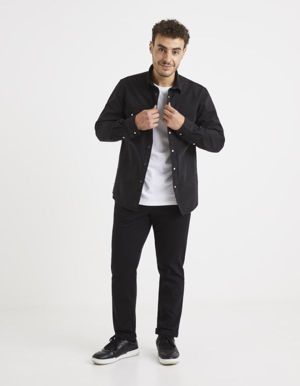 Chemise modern fit en jean 100% coton