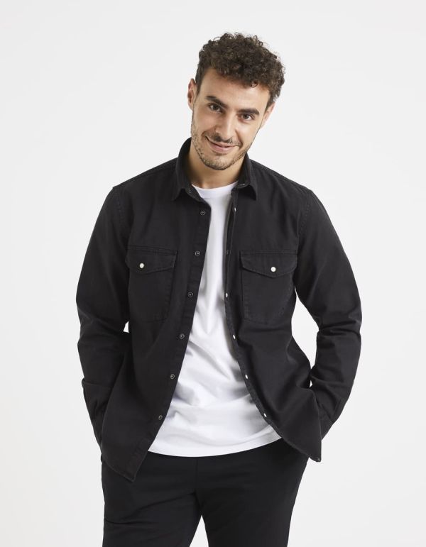 Chemise modern fit en jean 100% coton