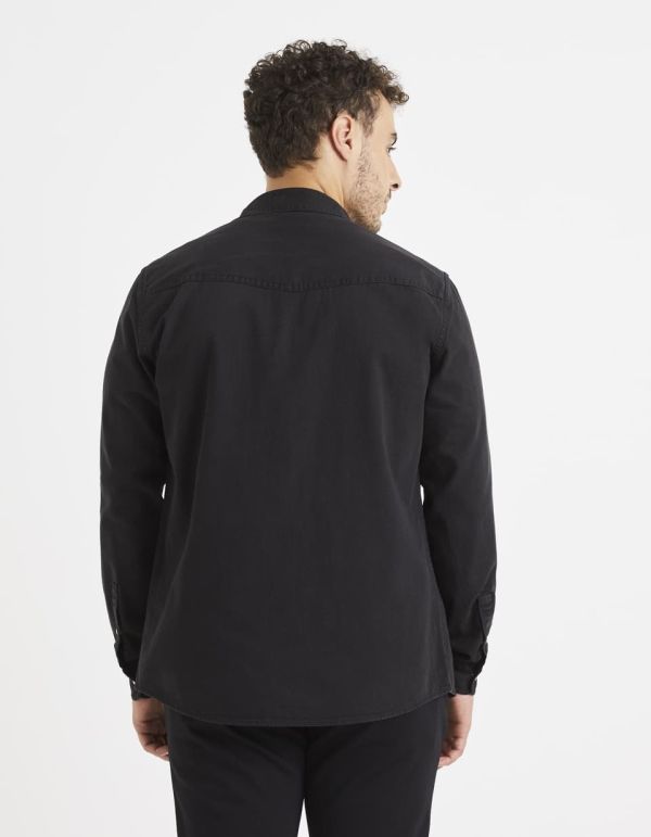Chemise modern fit en jean 100% coton