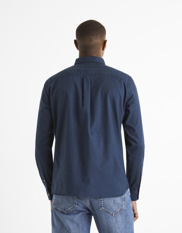 Chemise regular 100% coton - marine