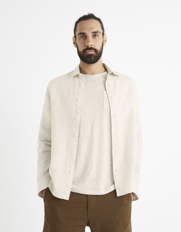 Chemise regular 100% lin