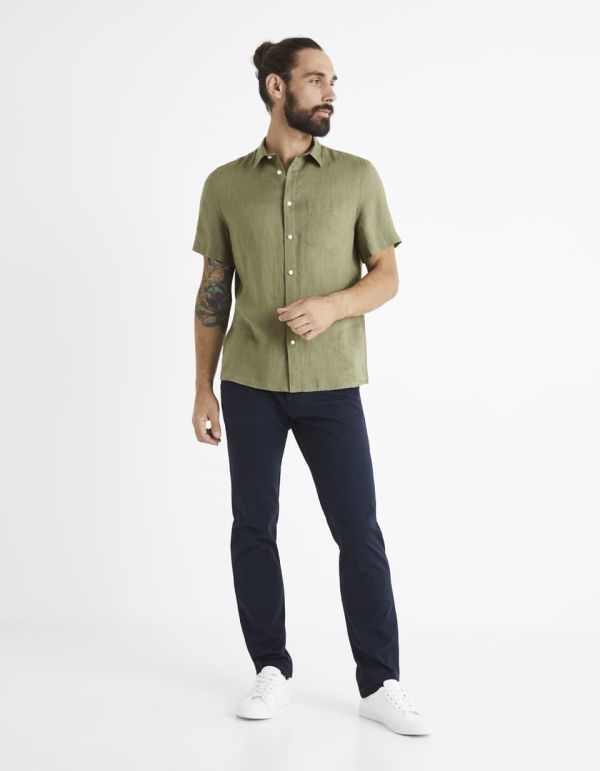Chemise regular 100% lin
