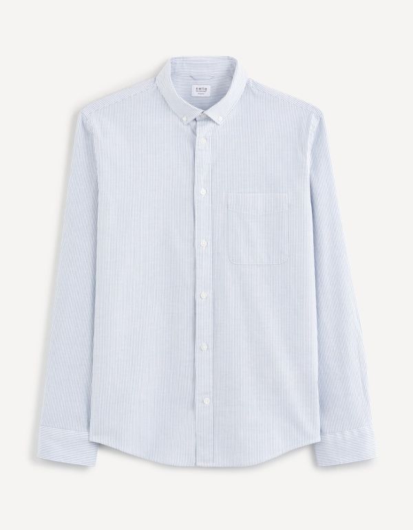 Chemise regular col boutonné coton mélangé