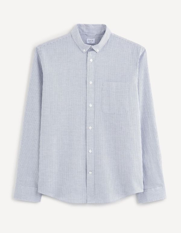 Chemise regular col boutonné coton mélangé