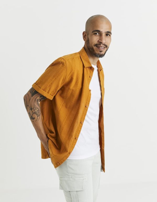 Chemise regular coton lin