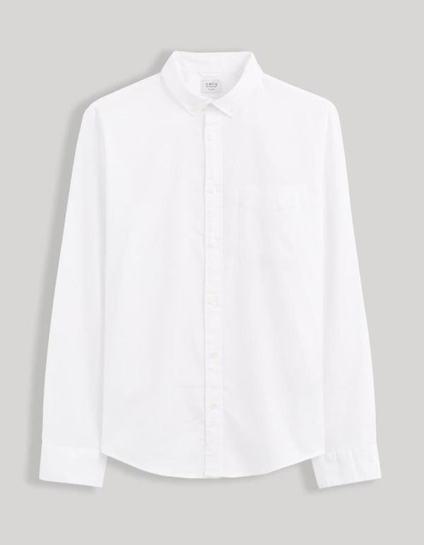 Chemise regular en coton mélangé