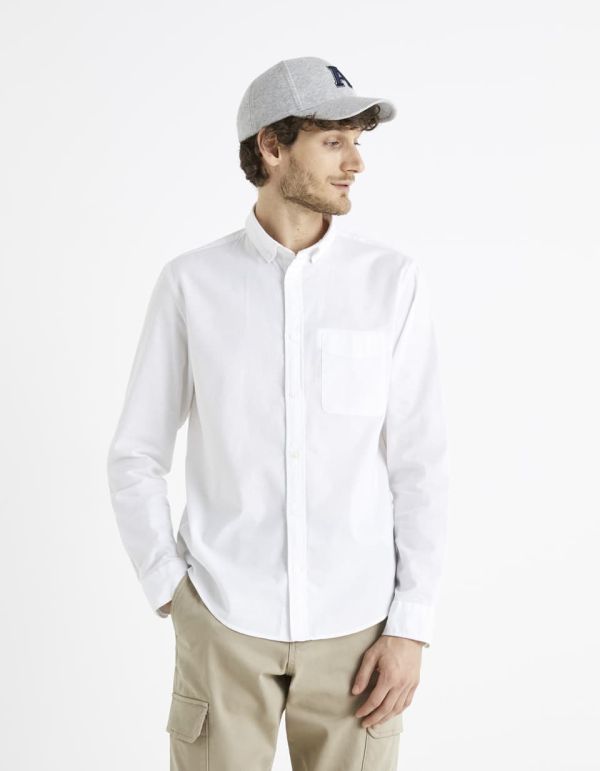 Chemise regular en coton mélangé