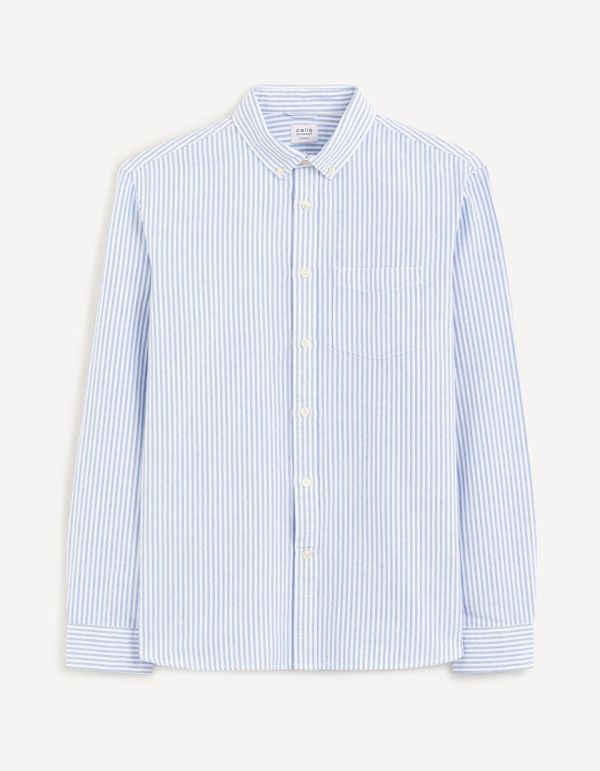 Chemise regular oxford 100% coton - bleu