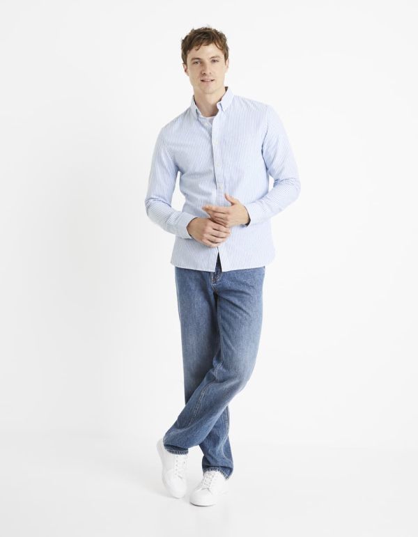 Chemise regular oxford 100% coton - bleu