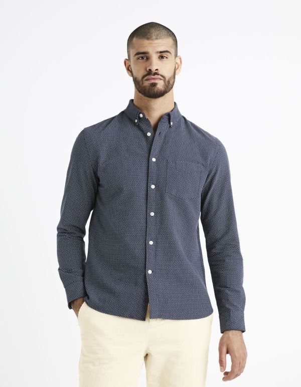 Chemise regular oxford 100% coton - marine