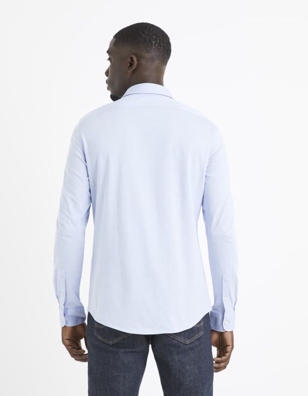 Chemise slim 100% coton maille piquée