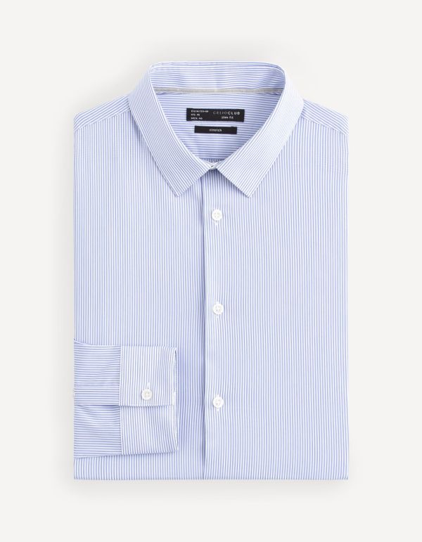 Chemise slim coton élasthanne
