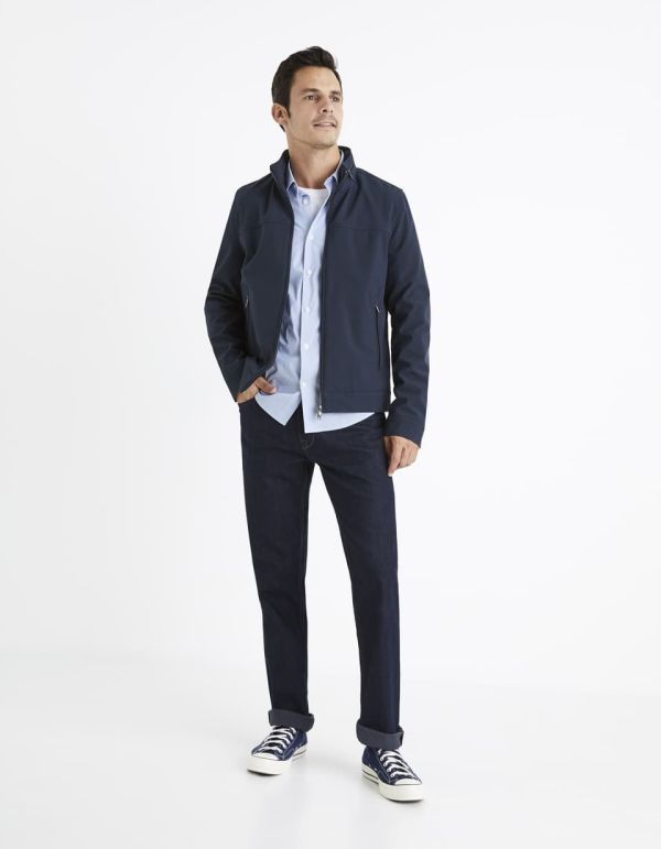 Chemise slim coton stretch - bleu