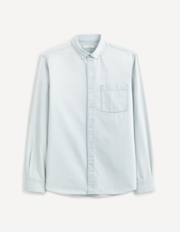 Chemise slim en jean 100% coton