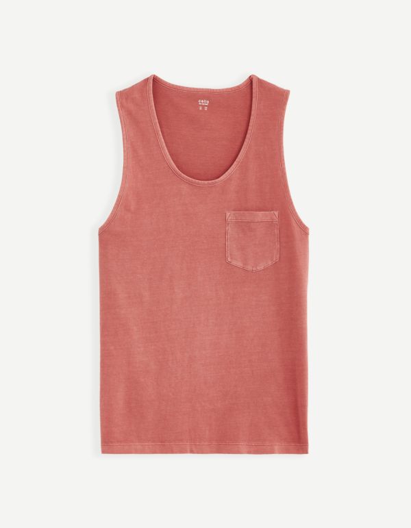 Débardeur 100% coton garment dye