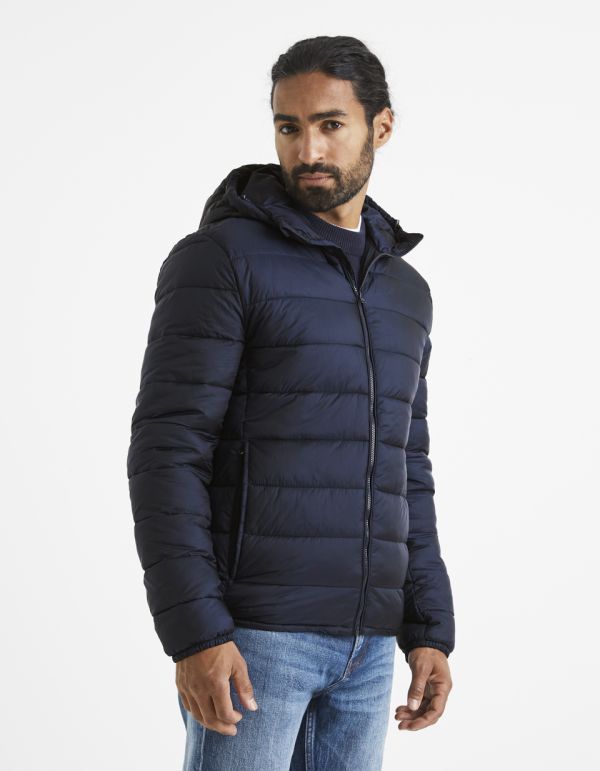 Doudoune light à capuche - marine