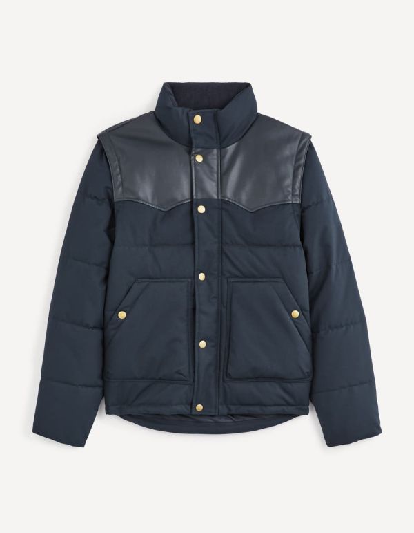 Doudoune manches amovibles - marine