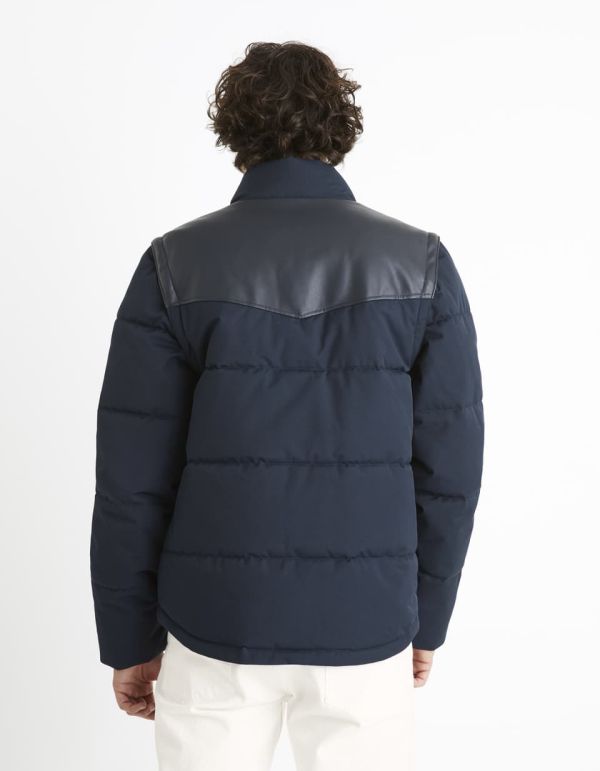 Doudoune manches amovibles - marine