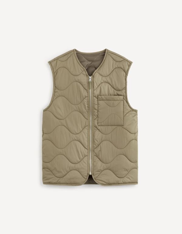 Doudoune sans manche sous couche - kaki