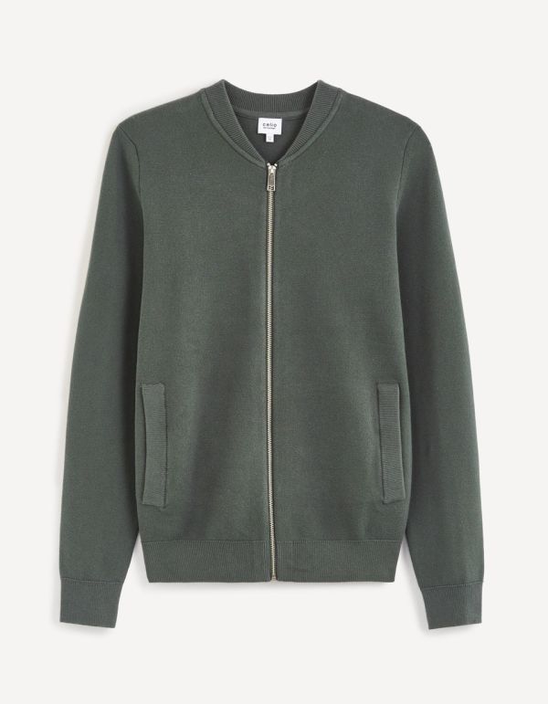 Gilet col teddy - bleu gris