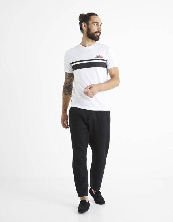 Initial D - T-shirt blanc optique