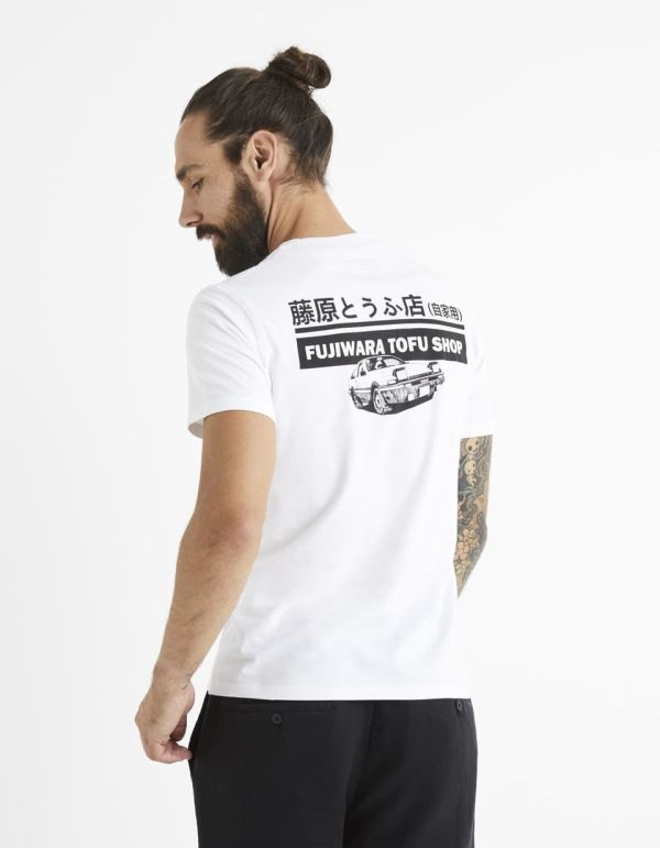 Initial D - T-shirt blanc optique