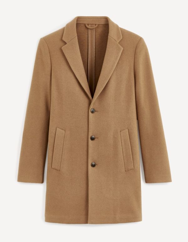 Manteau en maille - camel