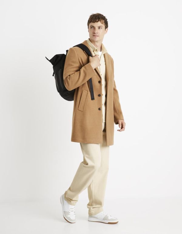 Manteau en maille - camel