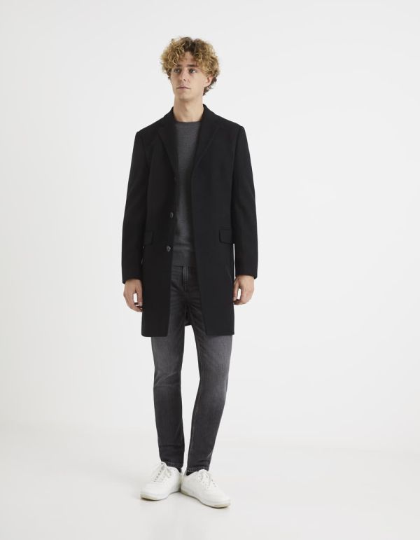 Manteau laine mélangée