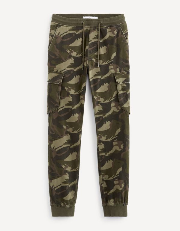 Pantalon cargo coton mélangé